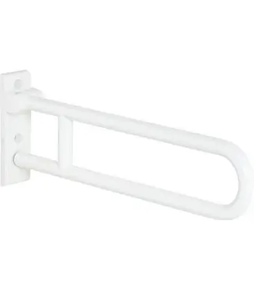 Hewi Poignee d‘appui rabattable serie 801, blanc pur, acier longueur 700mm