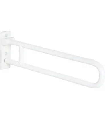 Hewi Poignee d‘appui rabattable serie 801 blanc pur, acier longueur 850mm