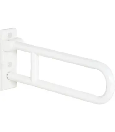 Hewi Poignee d‘appui rabattable serie 801 blanc pur, acier longueur 600mm