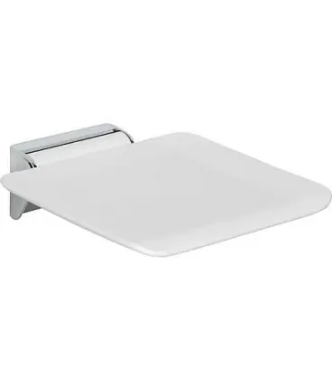 Hewi assise pliable systeme 900 lxp 350x415mm, chromé/blanc