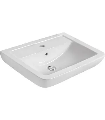Lavabo carré Eurovit lxPxH 600x460x190 mm 1 trou