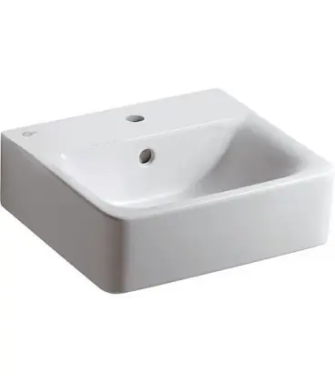 Lave-mains ‘CONNECT CUBE‘-K F 001 WK lxPxH 400x360x160 mm céramique blanc