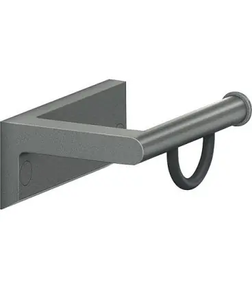Porte-rouleau série Cavere alu anthracite-métallique 95 lxH 130x92mm-fixation incluse
