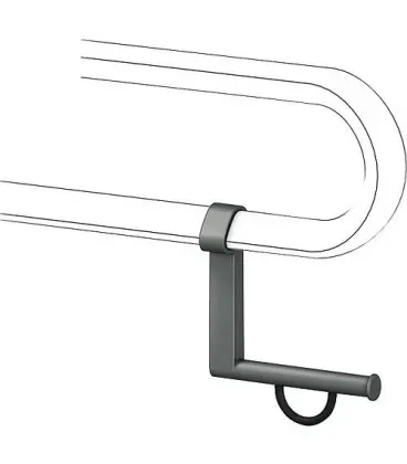 Porte-rouleau papier toilette serie CAVERE alu anthracite metallique 95 convient pour 93 066 13/14/15/16