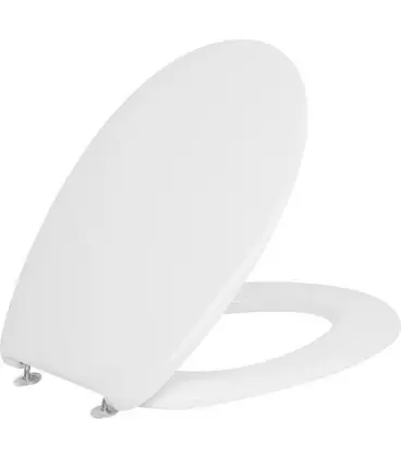 Abattant WC GOLA blanc duroplast - charniere inox lxHxP 383x49x460 mm