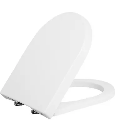 Abattant WC Jari, blanc, softclose, en duroplast charnière en inox
