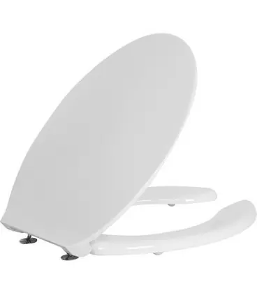 Abattant WC Elida en thermoplast blanc, avec ouverture lxhxp 380x30x450mm
