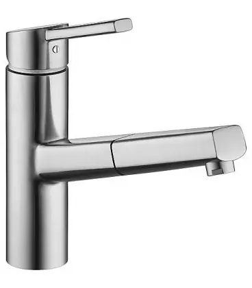 Mitigeur d‘evier KWC Luna E inox, avec bec extractible