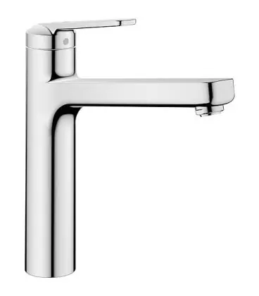 MItigeur d‘évier KWC Domo chromé, bec orientable 150°