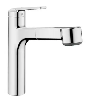 Mitigeur d‘evier KWC Domo chrome, bec amovible 120° douchette extractible