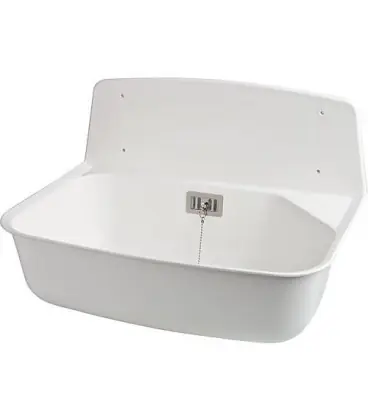 Bassin d‘évier plastique "Marion" protection éclaboussures et trop-plein 525 x 376 x 342 mm blanc