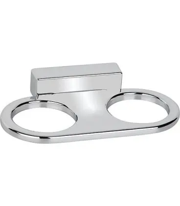 Porte-gobelet double Iris² support chromé