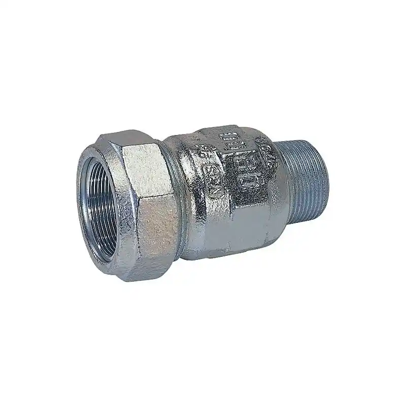 Raccord de jonction en fonte malleable mâle, Gaz PN 4, eau PN 10, Type I 3/8" (17,2)