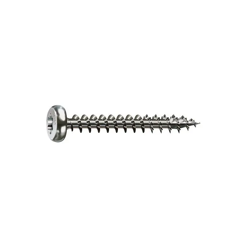 Vis tete ronde SPAX® inox A2 filetage plein T - STAR Plus Diam 4,0 x 45 mm, 200 pcs