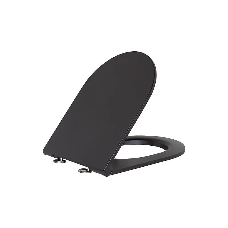Abattant WC Elanda avec Softclose en plastique thermodurcissable, noir mat