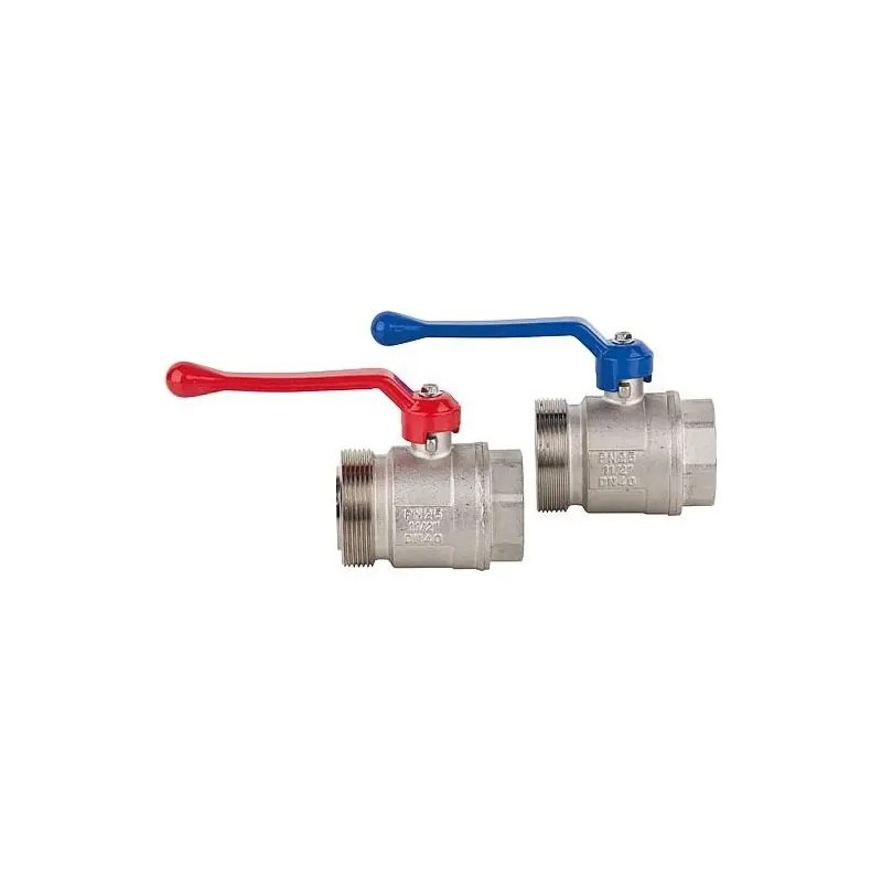 Robinets à boisseau sphérique 1 1/2’’ 2 pcs à joint plat, convient pour raccord de collecteur 2’’