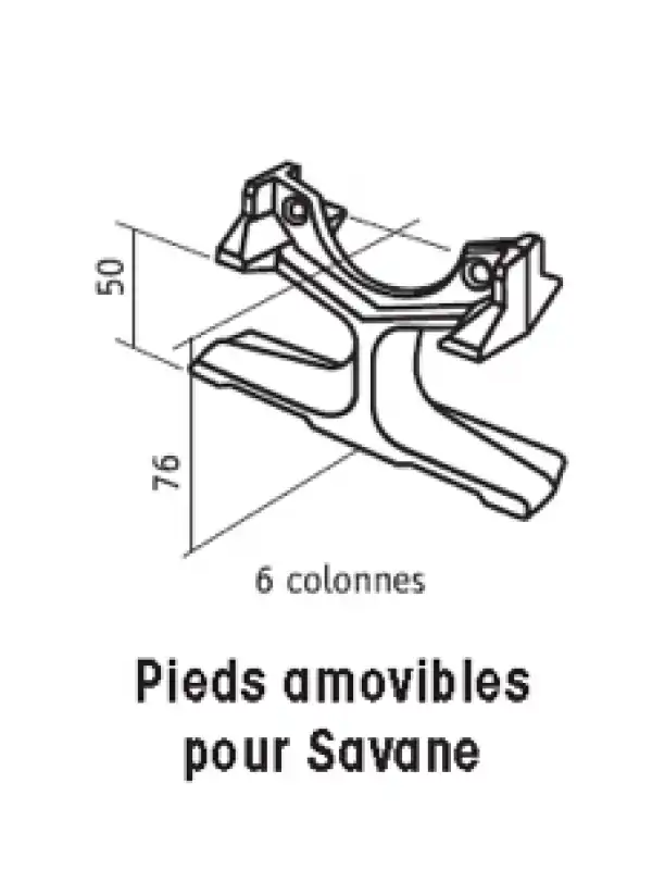 2 Pieds amovibles (la paire) - SAVANE 6 - CHAPPEE