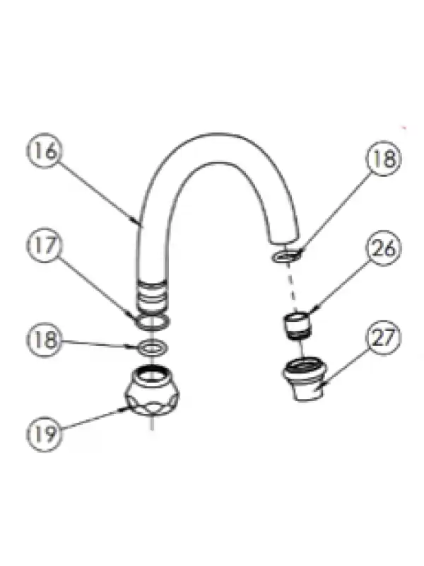 Bec Lavabo ELOISE - Dore Brillant - HORUS