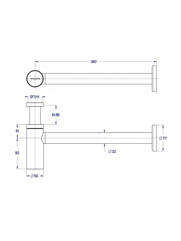 SIPHON LAVABO LAITON DESIGN