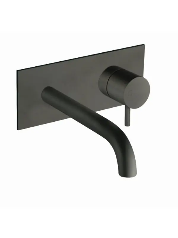 MITIGEUR NOIR MAT LAVABO MURAL 225 mm TRIVERDE