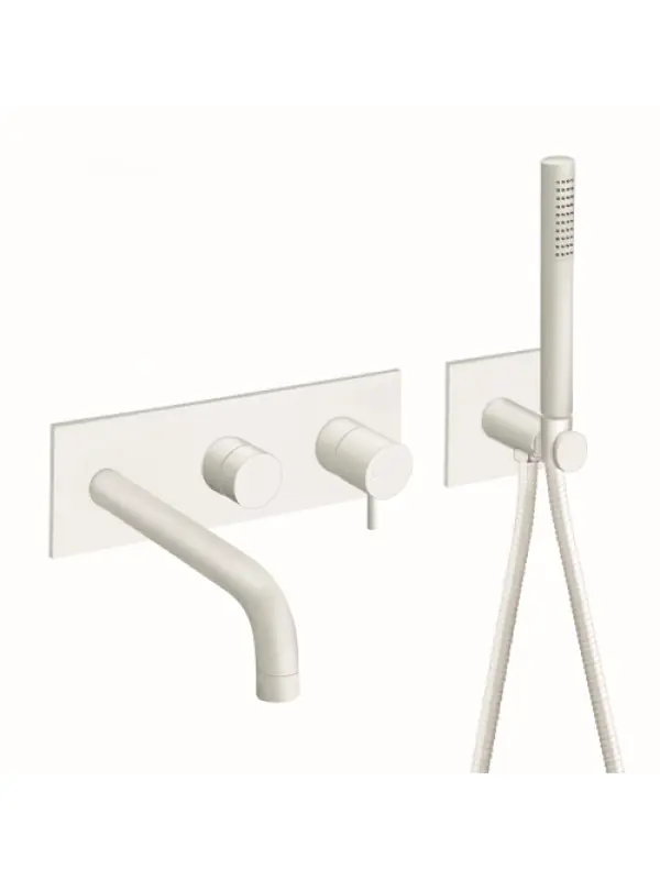 MITIGEUR BAIN-DOUCHE BLANC MAT 3 SORTIES TRIVERDE