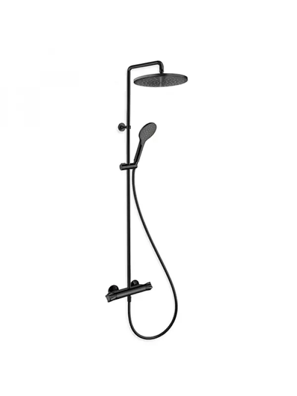 COLONNE DOUCHE THETA NOIR MAT THERMOSTATIQUE COMPLETE