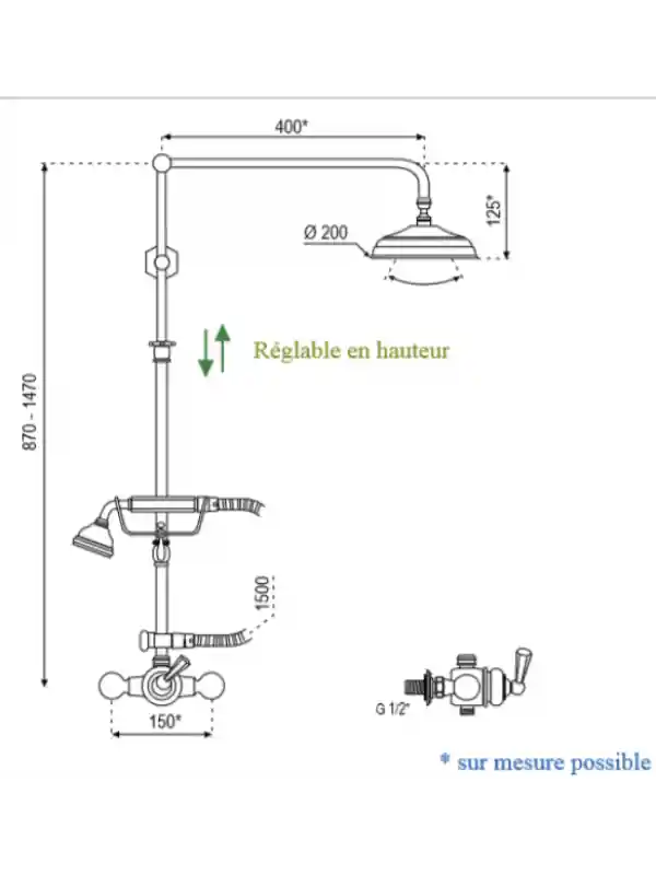 WESTMINSTER - Colonne douche thermostatique - MARGOT