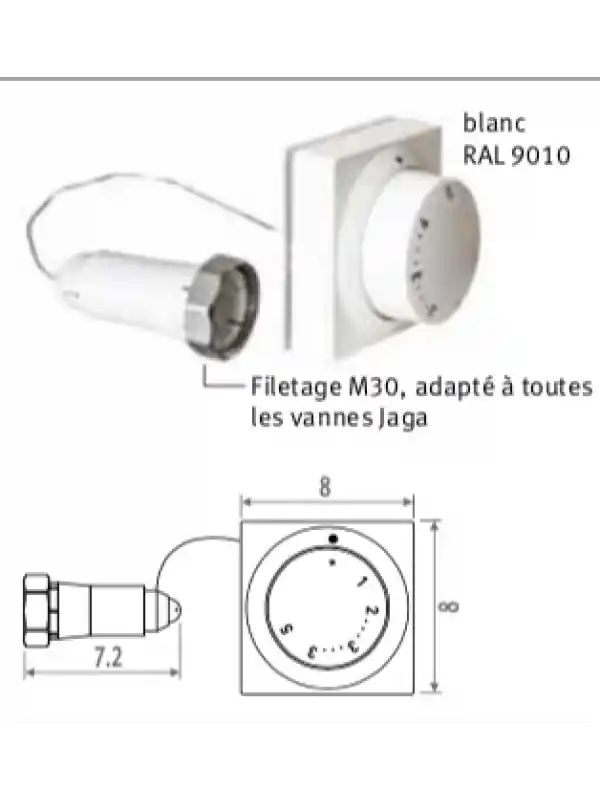 Thermostat mural JAGA