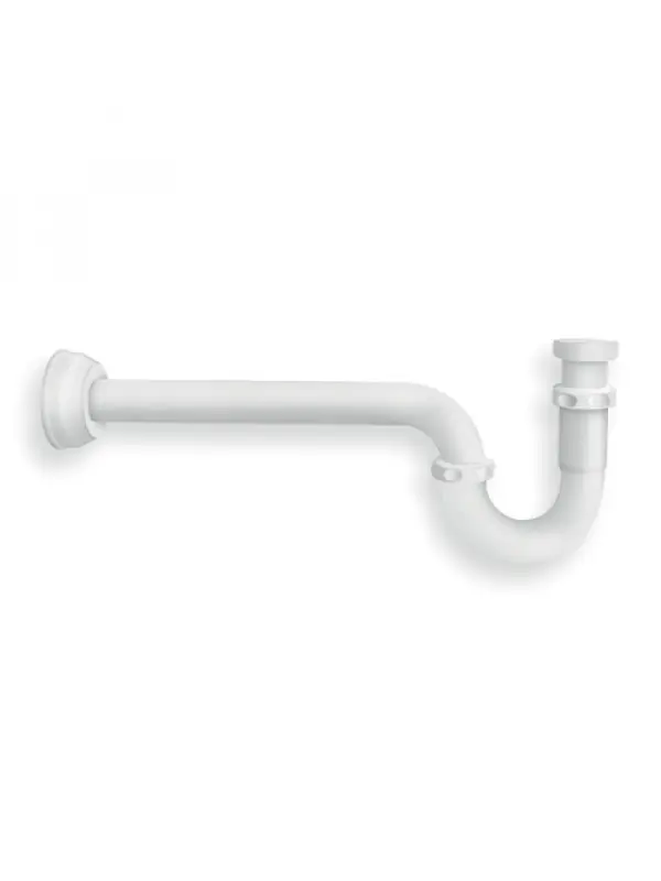 SIPHON LAVABO LAITON RETRO BLANC MAT