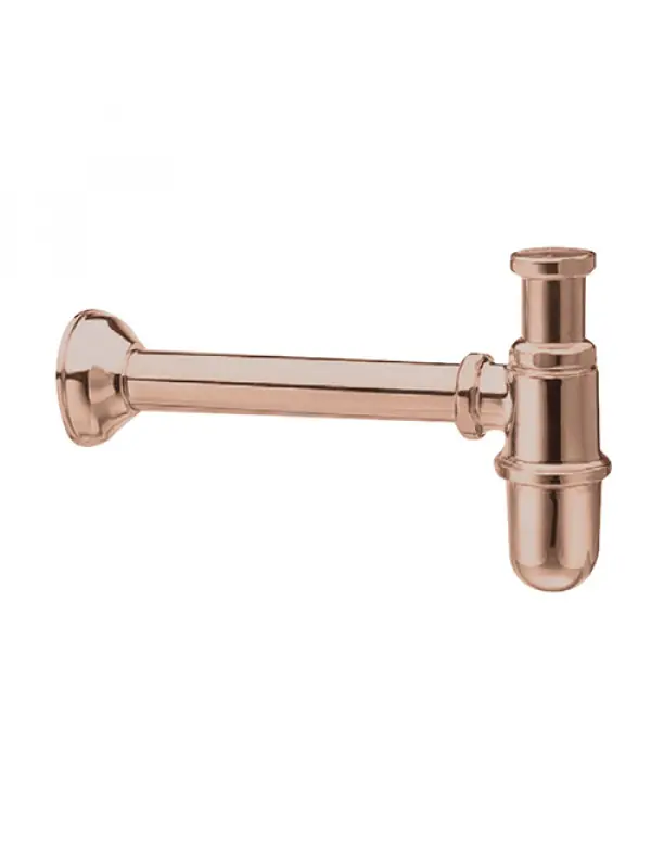 SIPHON LAVABO LAITON RETRO OR ROSÉ