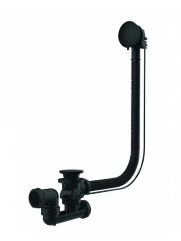 VIDAGE BAIGNOIRE Long 650 mm - Noir Mat - VALENTIN