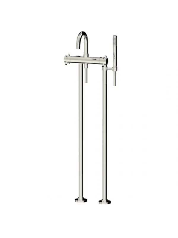 Bain-douche sur double colonne thermostatique MINOÉ pour baignoire îlot