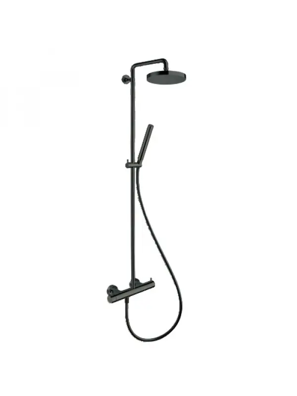 COLONNE DOUCHE CHROMÉ NOIR THERMOSTATIQUE COMPLETE TRIVERDE