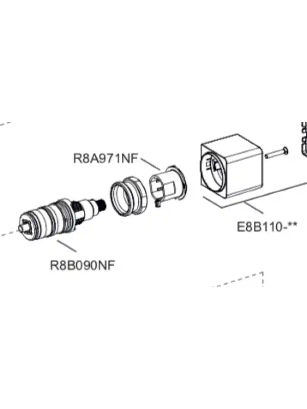 Butee Thermostatique - Bain/Douche STRAYT - JACOB DELAFON