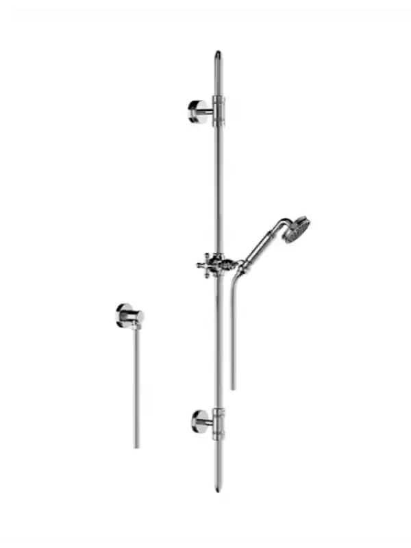 Sortie de douche avec rail, flexible et douchette - ZEPHYR - HORUS