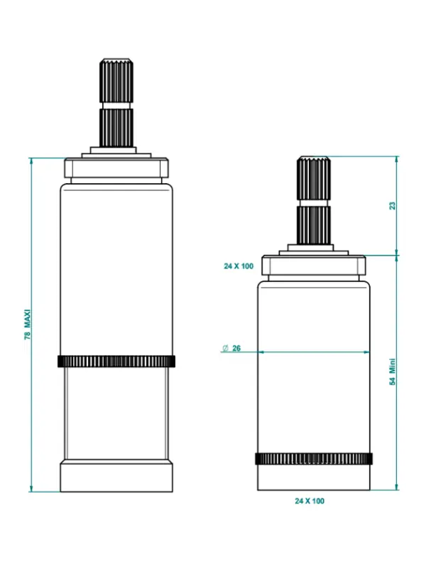 Allonge réglable Nickel Mat - THG
